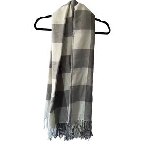 Nordstrom Plaid Fringed Scarf